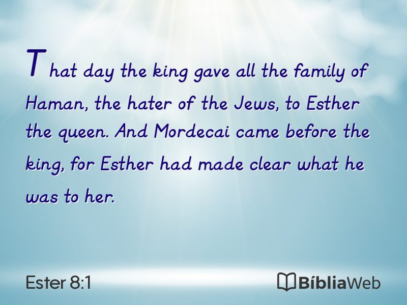 Ester 8:1 em imagem para compartilhar