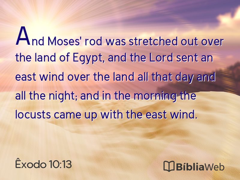 Êxodo 10:13 em imagem para compartilhar