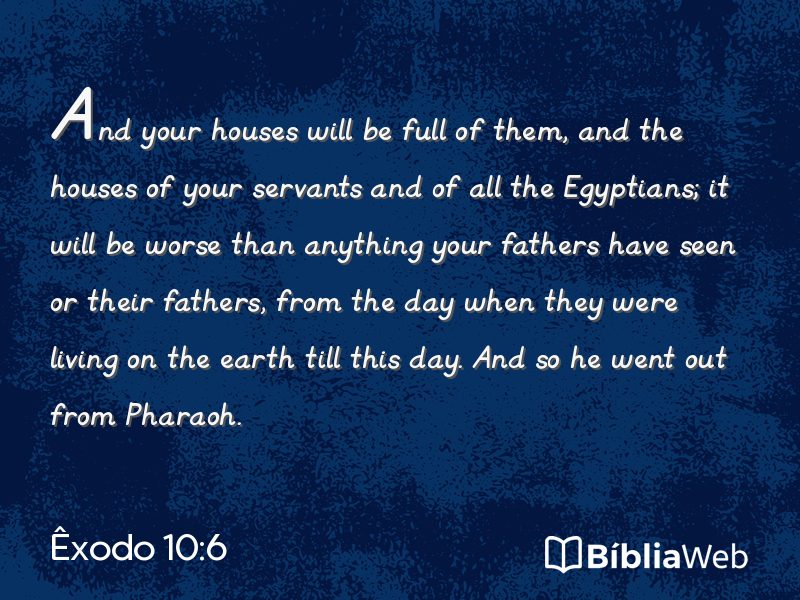 Êxodo 10:6 em imagem para compartilhar