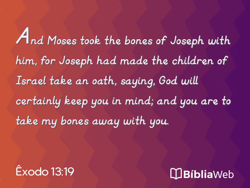 Êxodo 13:19 em imagem para compartilhar