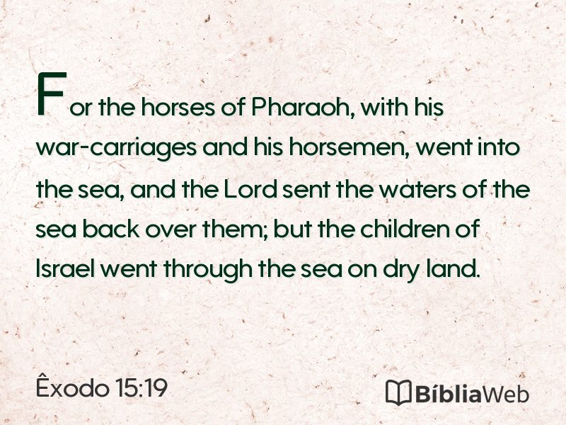 Êxodo 15:19 em imagem para compartilhar
