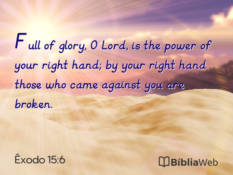 Êxodo 15:6 em imagem para compartilhar