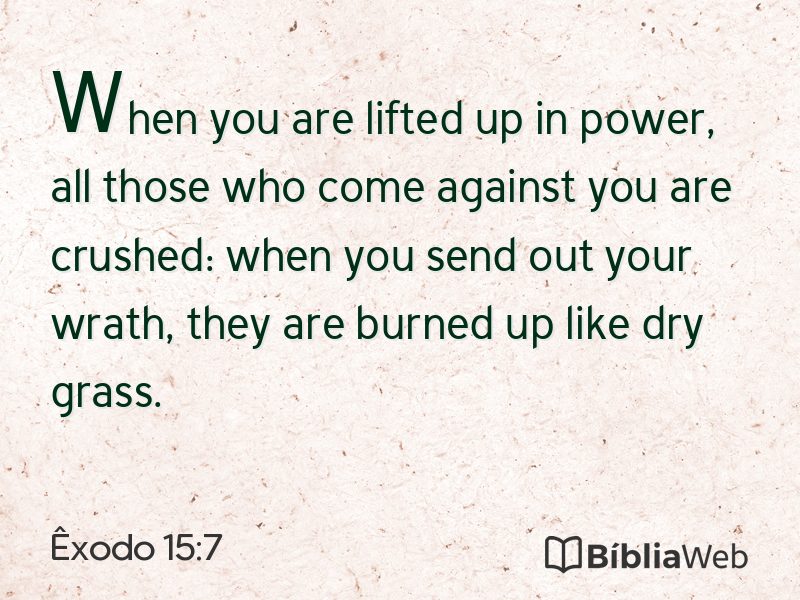 Êxodo 15:7 em imagem para compartilhar