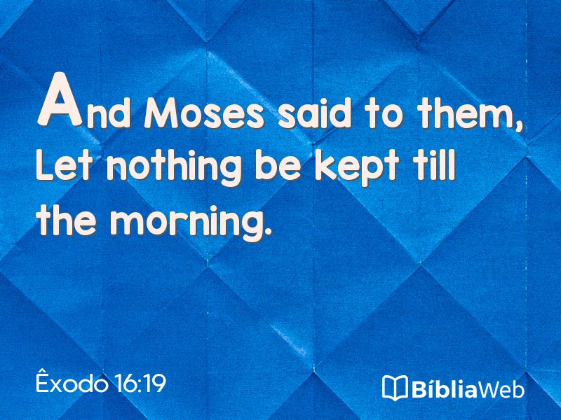 Êxodo 16:19 em imagem para compartilhar