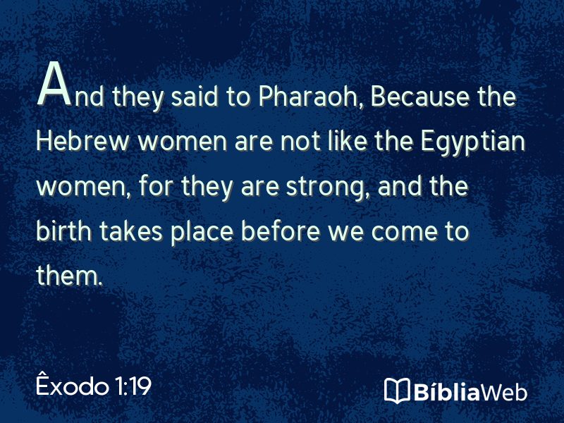 Êxodo 1:19 em imagem para compartilhar