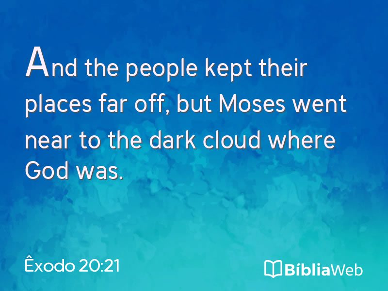 Êxodo 20:21 em imagem para compartilhar
