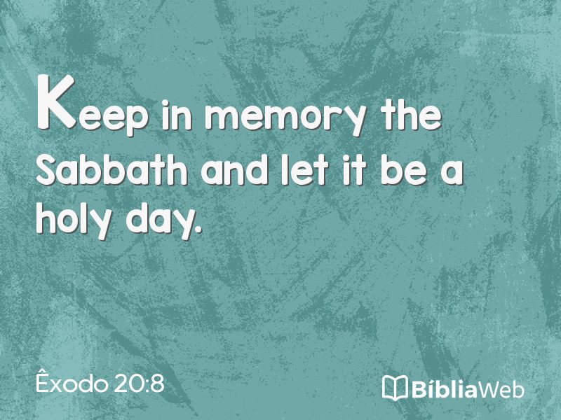 Êxodo 20:8 em imagem para compartilhar