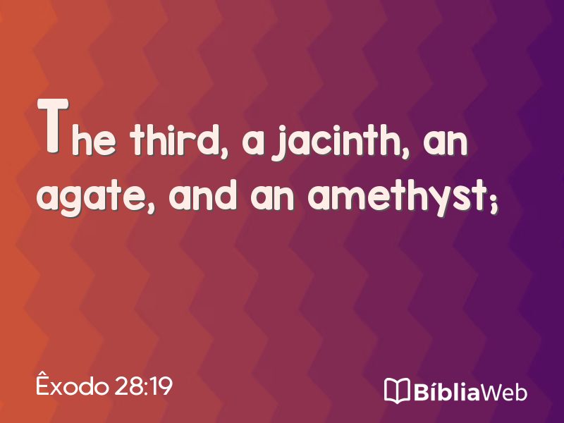 Êxodo 28:19 em imagem para compartilhar
