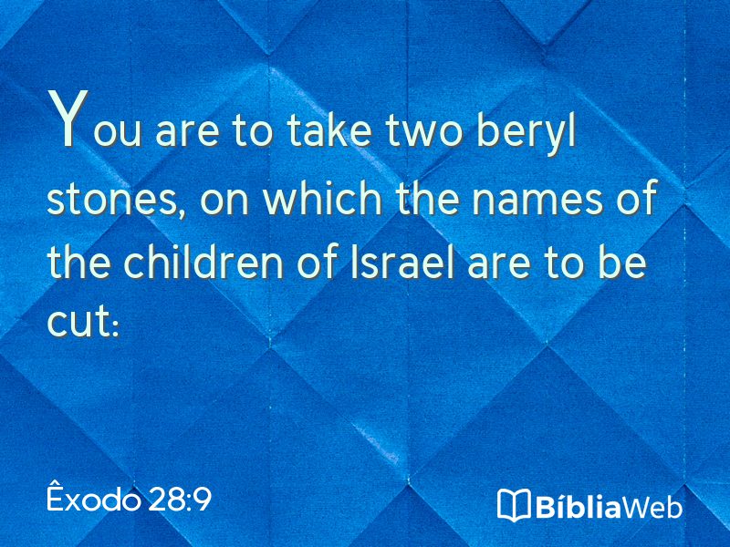 Êxodo 28:9 em imagem para compartilhar