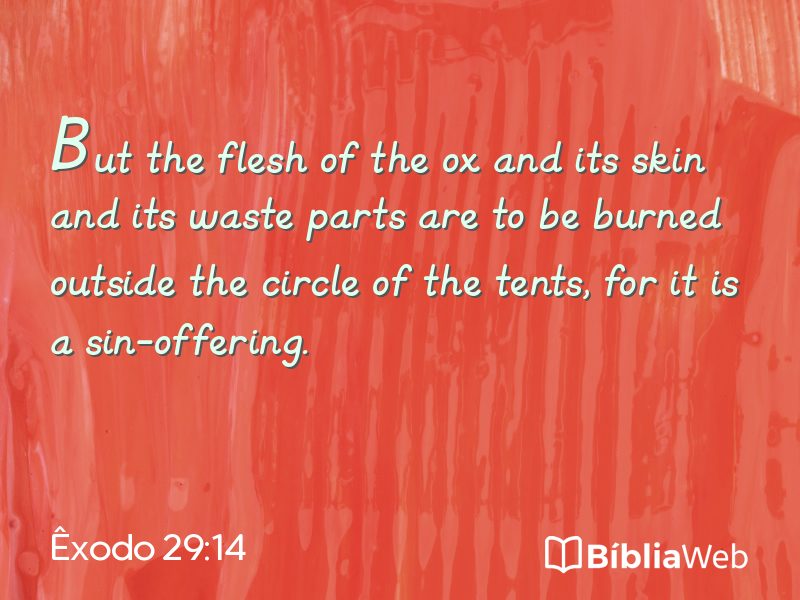 Êxodo 29:14 em imagem para compartilhar