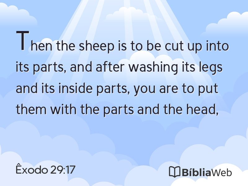 Êxodo 29:17 em imagem para compartilhar
