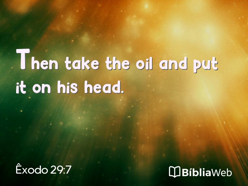 Êxodo 29:7 em imagem para compartilhar