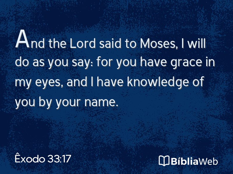 Êxodo 33:17 em imagem para compartilhar