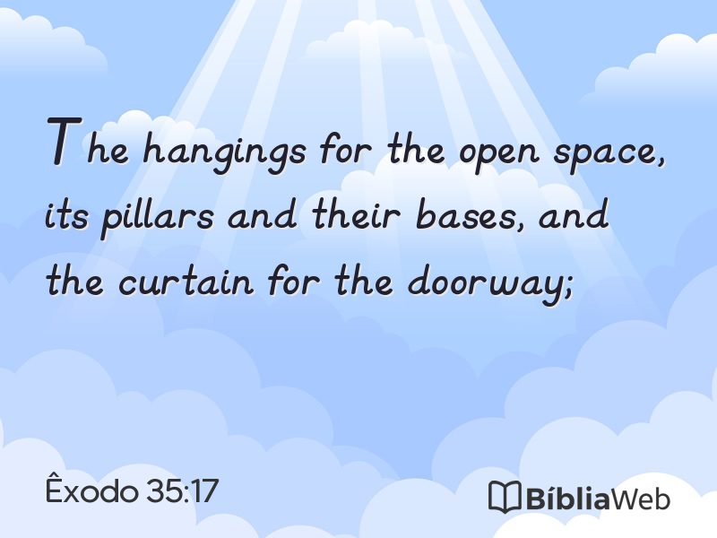 Êxodo 35:17 em imagem para compartilhar