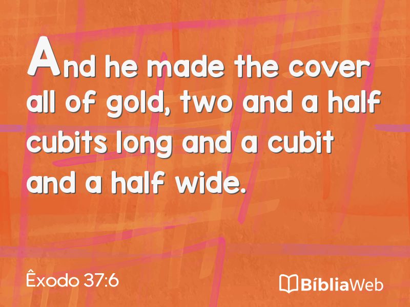 Êxodo 37:6 em imagem para compartilhar