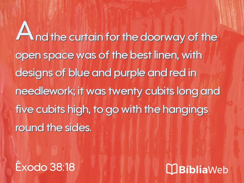 Êxodo 38:18 em imagem para compartilhar