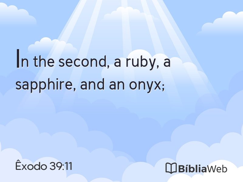 Êxodo 39:11 em imagem para compartilhar