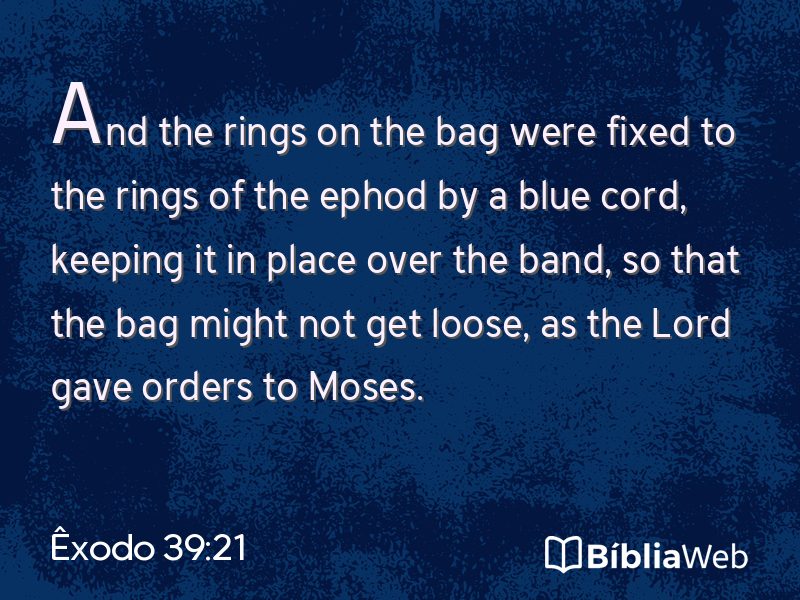 Êxodo 39:21 em imagem para compartilhar