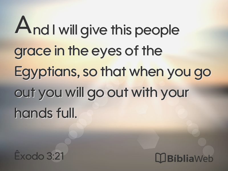 Êxodo 3:21 em imagem para compartilhar