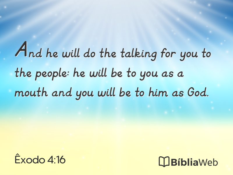 Êxodo 4:16 em imagem para compartilhar