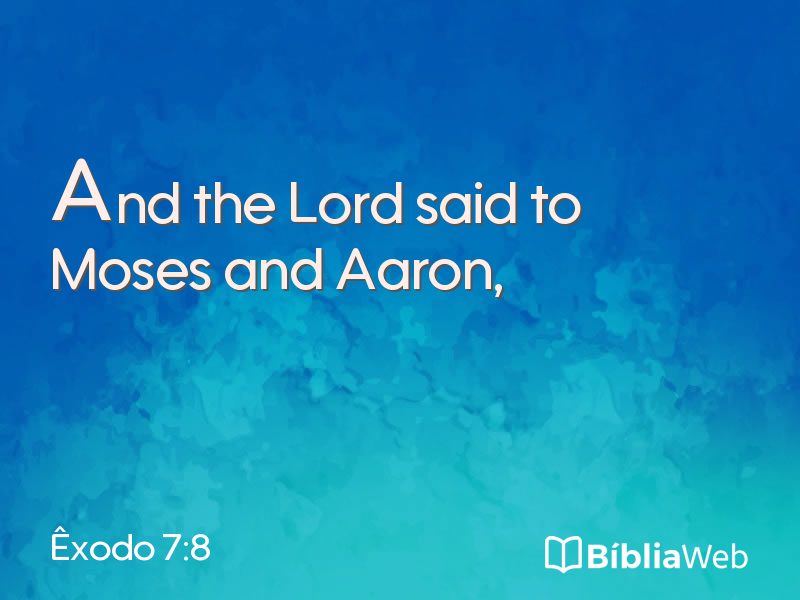 Êxodo 7:8 em imagem para compartilhar