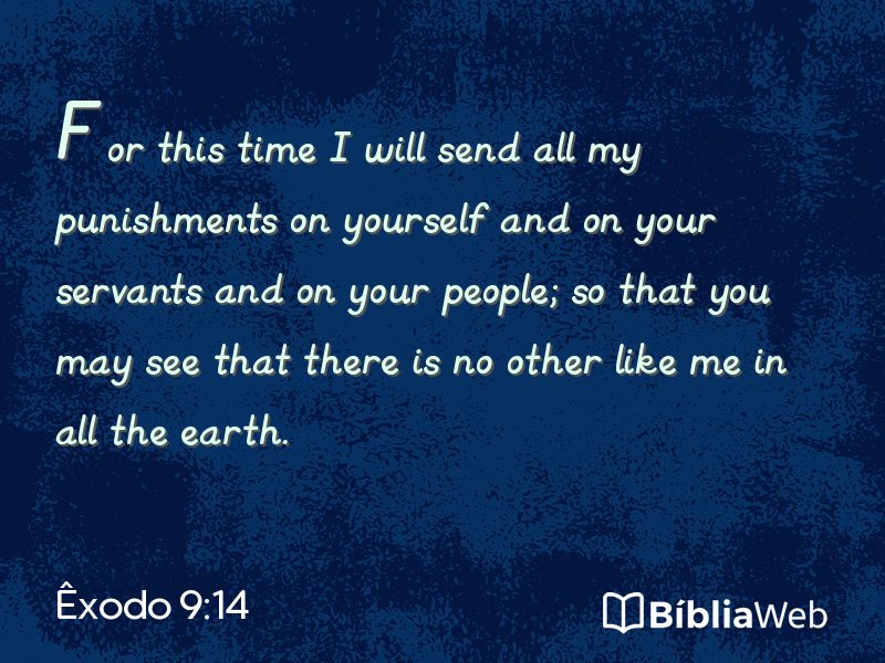 Êxodo 9:14 em imagem para compartilhar