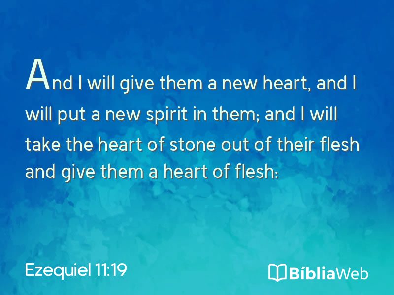 Ezequiel 11:19 em imagem para compartilhar