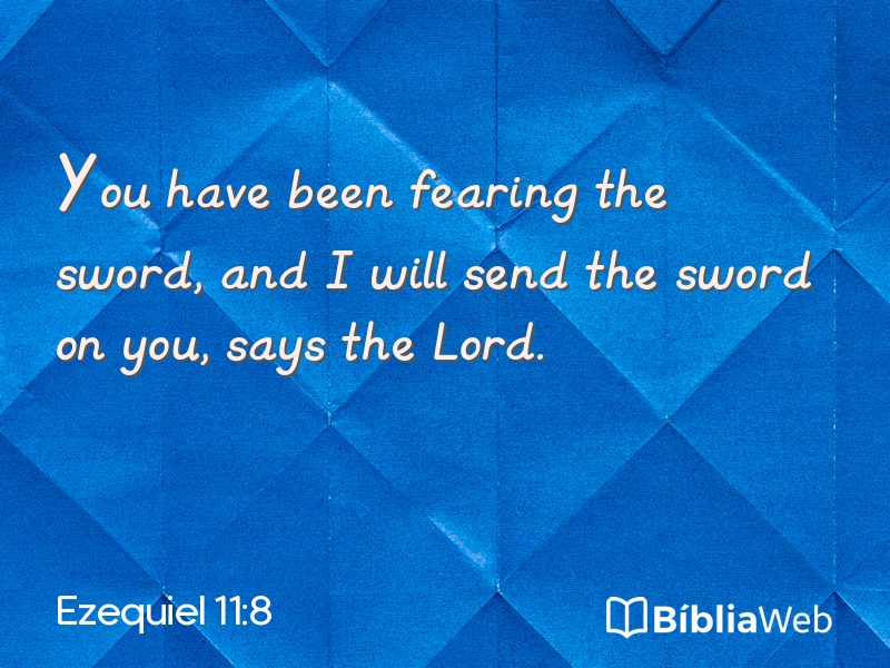 Ezequiel 11:8 em imagem para compartilhar