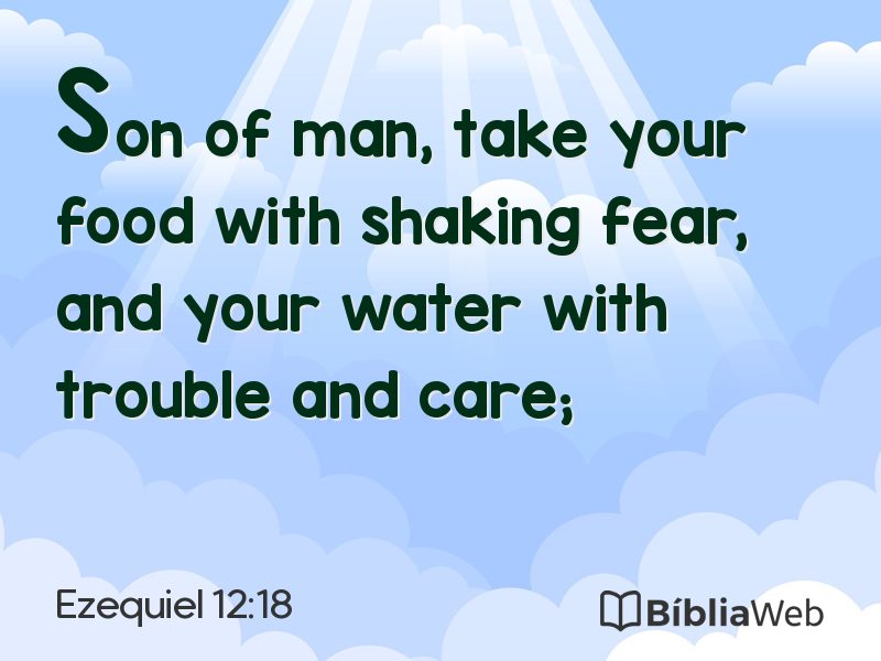 Ezequiel 12:18 em imagem para compartilhar