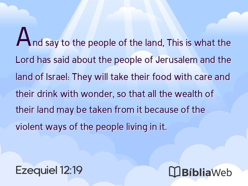 Ezequiel 12:19 em imagem para compartilhar