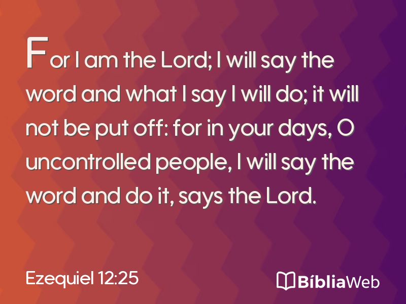 Ezequiel 12:25 em imagem para compartilhar