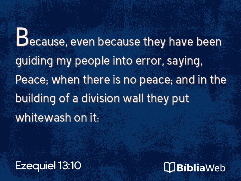 Ezequiel 13:10 em imagem para compartilhar