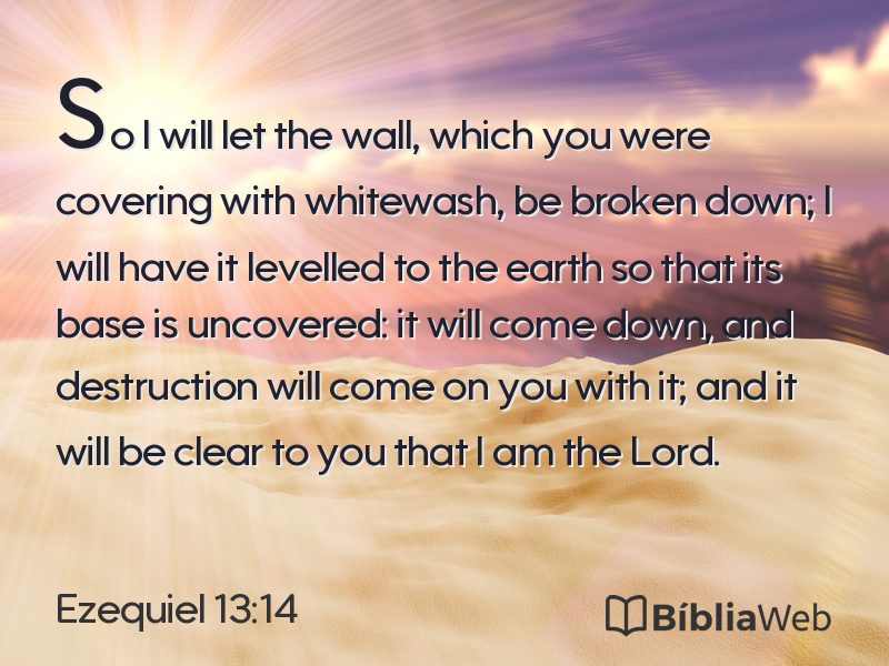 Ezequiel 13:14 em imagem para compartilhar