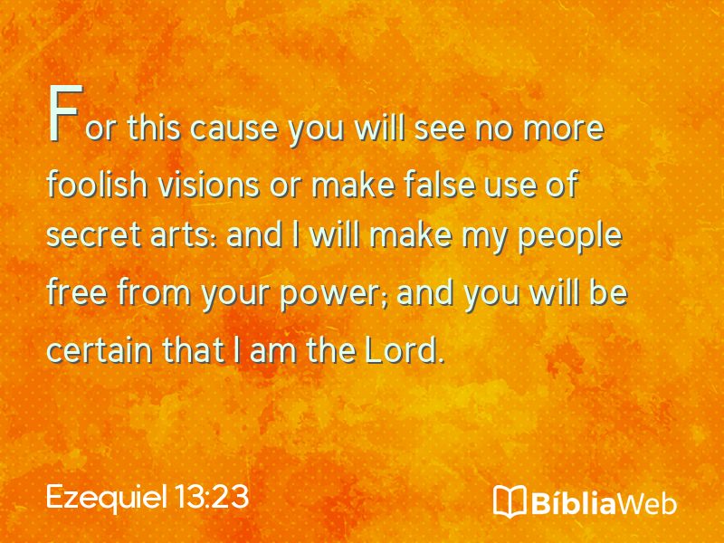 Ezequiel 13:23 em imagem para compartilhar