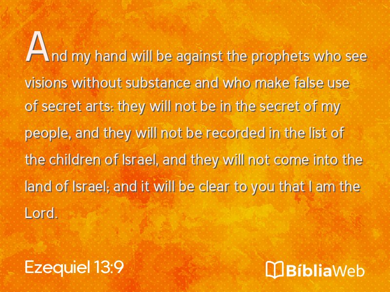 Ezequiel 13:9 em imagem para compartilhar