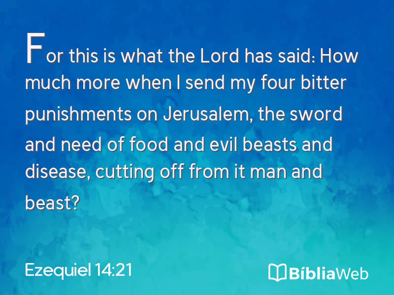 Ezequiel 14:21 em imagem para compartilhar