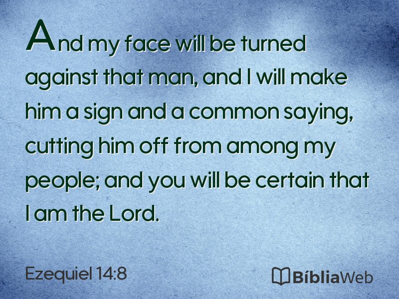 Ezequiel 14:8 em imagem para compartilhar
