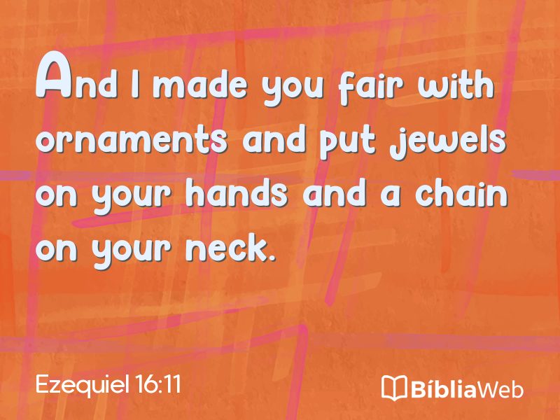 Ezequiel 16:11 em imagem para compartilhar