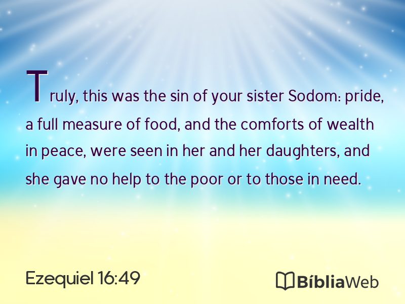 Ezequiel 16:49 em imagem para compartilhar