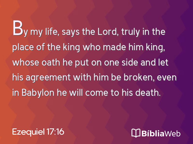 Ezequiel 17:16 em imagem para compartilhar