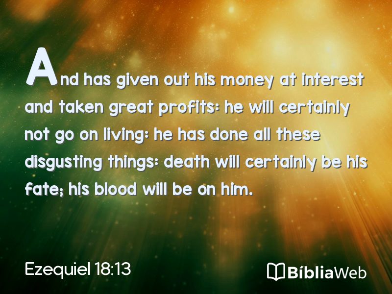 Ezequiel 18:13 em imagem para compartilhar