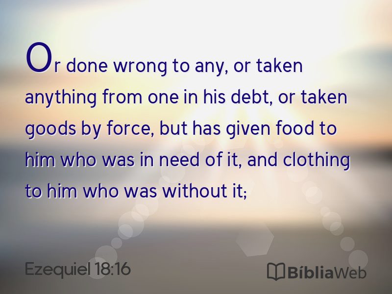 Ezequiel 18:16 em imagem para compartilhar