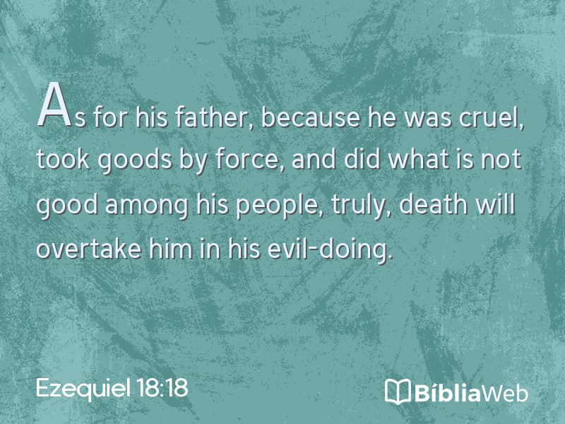 Ezequiel 18:18 em imagem para compartilhar