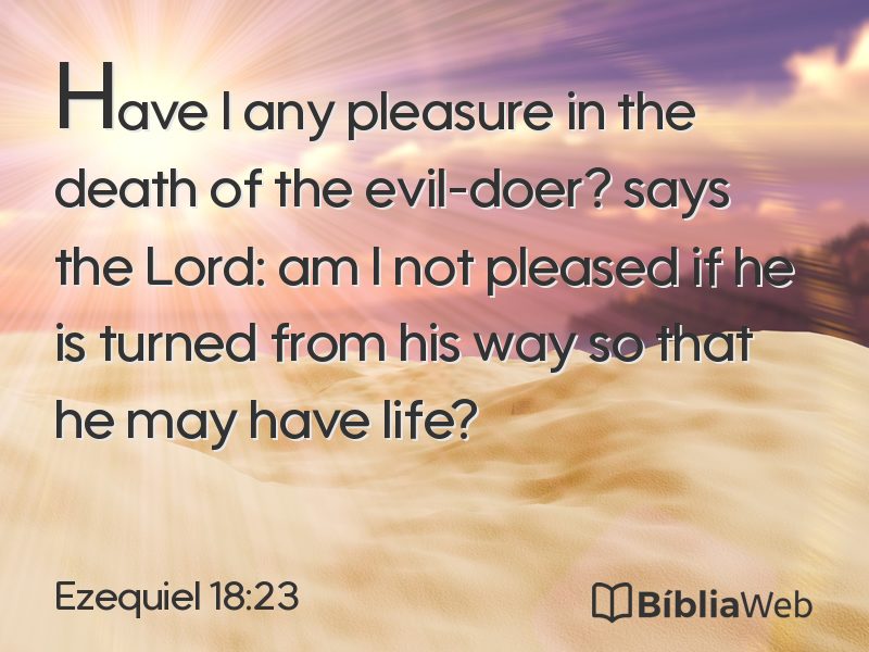 Ezequiel 18:23 em imagem para compartilhar