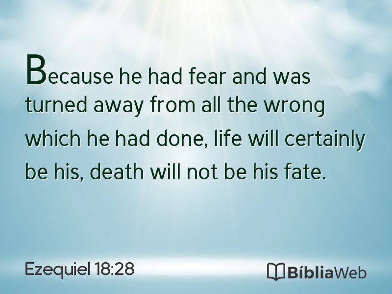 Ezequiel 18:28 em imagem para compartilhar
