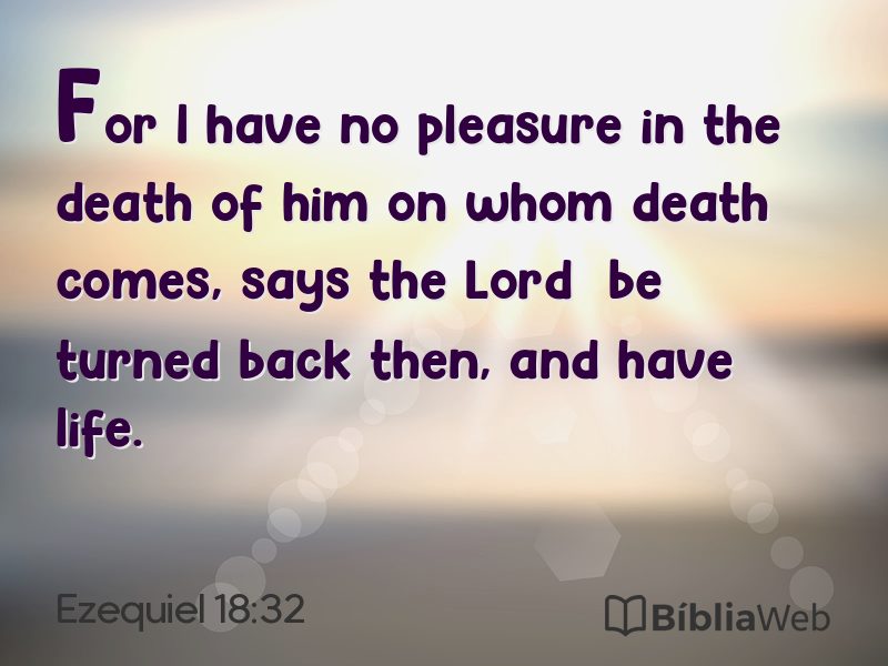 Ezequiel 18:32 em imagem para compartilhar