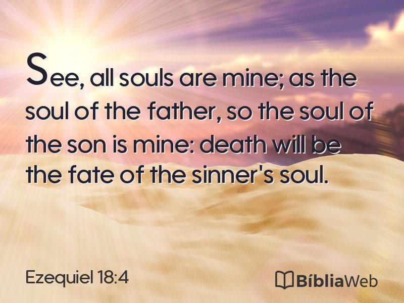 Ezequiel 18:4 em imagem para compartilhar