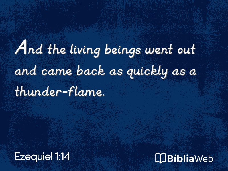 Ezequiel 1:14 em imagem para compartilhar