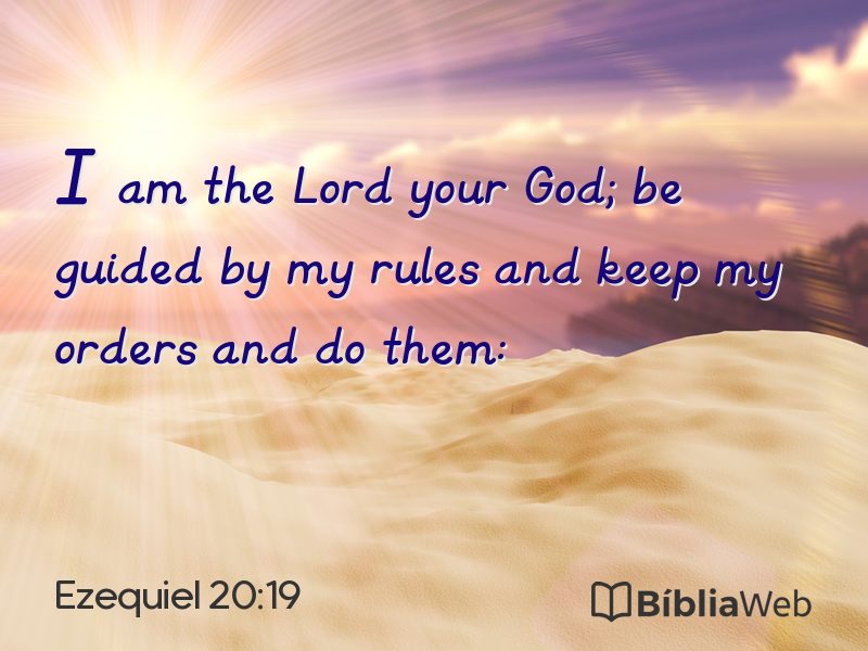 Ezequiel 20:19 em imagem para compartilhar