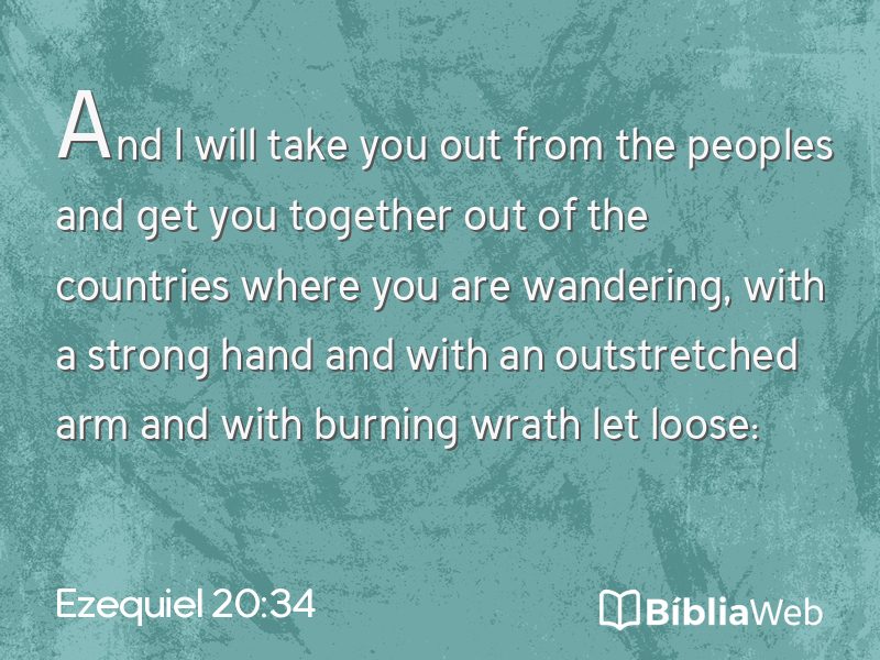 Ezequiel 20:34 em imagem para compartilhar